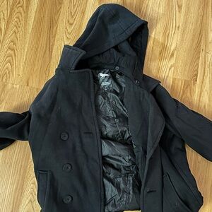 Modern Amusement Hooded Peacoat